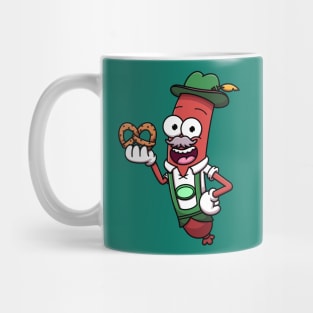 Oktoberfest Sausage With Pretzel Mug